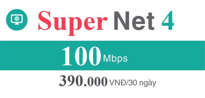 Gói Cước internet Cáp Quang Viettel Super NET4 (Nội Thành)