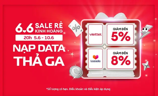 Mua data Viettel trên Lazada, nhận ưu đãi kép siêu hấp dẫn
