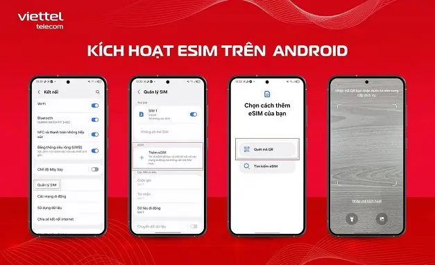 Hướng dẫn các bước kích hoạt eSIM trên Android